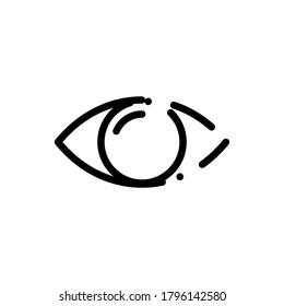 Icono ocular ilustración vectorial aislada en fondo blanco
