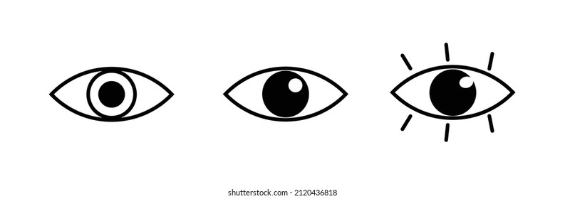 Eye icon vector illustration on white background