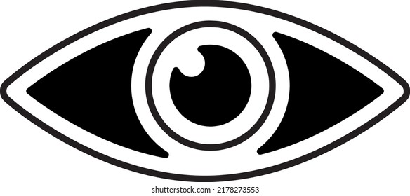 Icono ocular. Ilustración vectorial sobre fondo blanco. 1.eps
