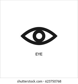 Eye icon vector illustration on white background.
