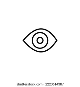 Eye icon vector illustration. Eye sign and symbol. Look and Vision icon. 