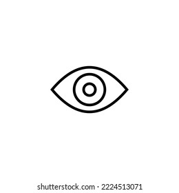 Eye icon vector illustration. Eye sign and symbol. Look and Vision icon. 