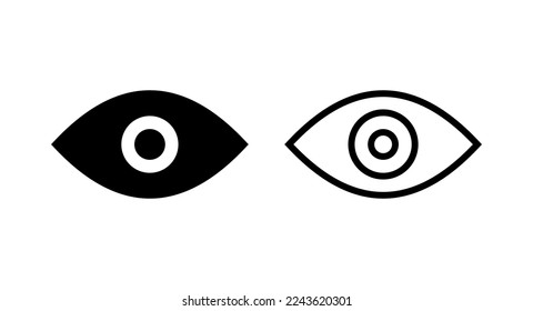 Augensymbol, Vektorgrafik. Augenzeichen und Augensymbol. Look and Vision Icon. 