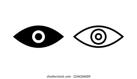 Eye icon vector illustration. Eye sign and symbol. Look and Vision icon. 