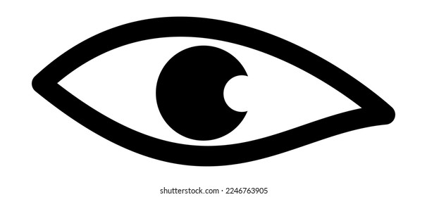 símbolo de la ilustración del vector del icono del ojo - iconos de los ojos símbolo de signo aislado ilustración del vector - iconos vectoriales de estilo negro de alta calidad
