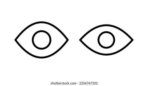 Icono ocular ilustración vectorial. Signo y símbolo ocular. Icono Mirar y Visión. 