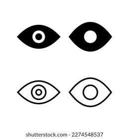 Eye icon vector illustration. Eye sign and symbol. Look and Vision icon. 