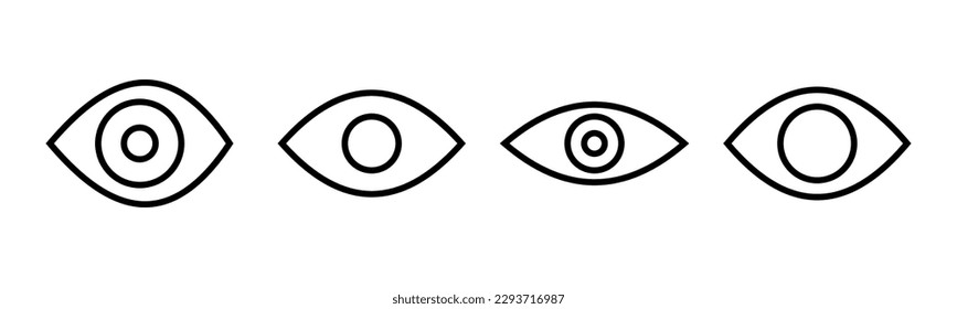 Eye icon vector illustration. Eye sign and symbol. Look and Vision icon. 