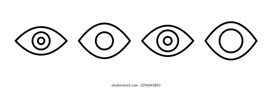 Icono ocular ilustración vectorial. Signo y símbolo ocular. Icono Mirar y Visión. 