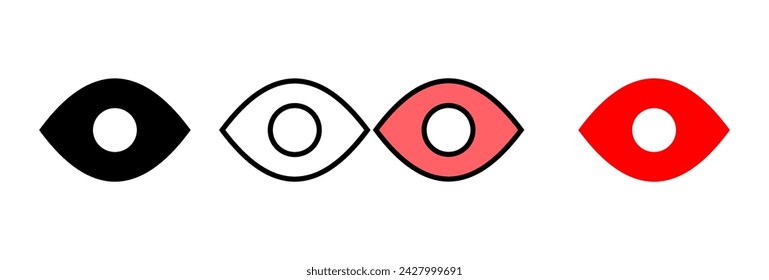 Eye icon vector illustration. Eye sign and symbol. Look and Vision icon. 