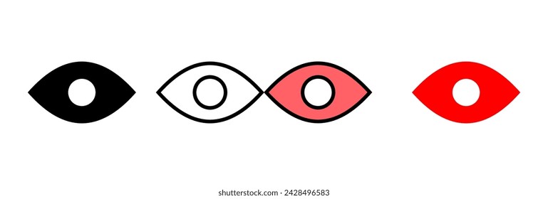 Ilustración vectorial de icono de ojo. Signo y símbolo del ojo. Icono de Look and Vision. 