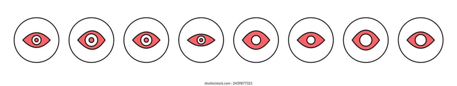 Eye icon vector illustration. Eye sign and symbol. Look and Vision icon. 