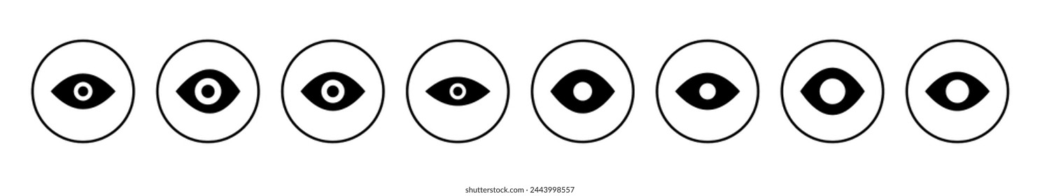 Eye icon vector illustration. Eye sign and symbol. Look and Vision icon. 