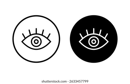 Eye icon vector illustration. Eye sign and symbol. Look and Vision icon. 