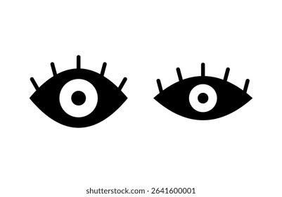 Eye icon vector illustration. Eye sign and symbol. Look and Vision icon. 