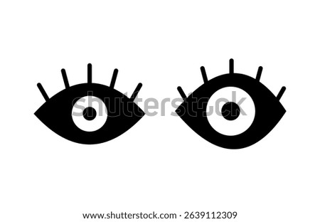 Eye icon vector illustration. Eye sign and symbol. Look and Vision icon. 