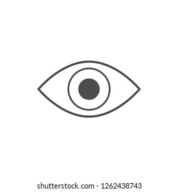 Eye icon. Vector illustration. Simple flat design.