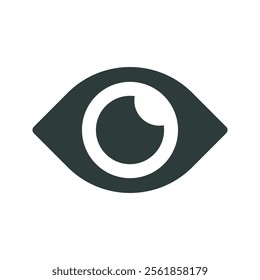 Eye icon vector illustration. Simple fill style	