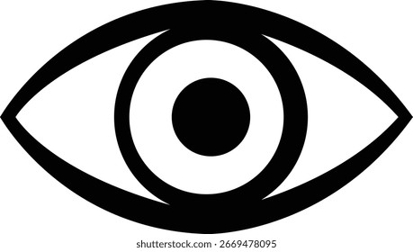 eye icon vector illustration Simple eye icon vector.  simple black and white eye icon