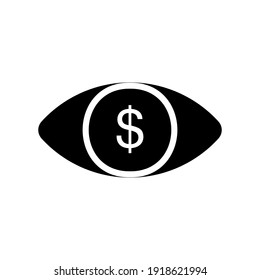 Eye icon vector illustration in solid style about marketing and growth for any projects, use for website mobile app presentation