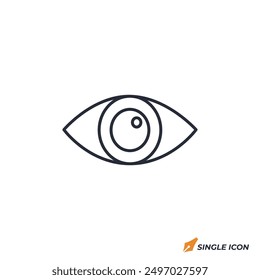 Vektorgrafik des Augensymbols. Augensymbol einzeln auf weißem Hintergrund