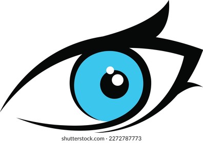 ilustración del vector de icono ocular. Fondo transparente.