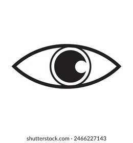 eye icon vector illustration white background