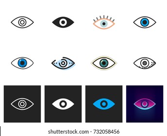 eye icon vector isolated