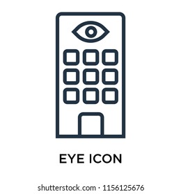 Eye icon vector isolated on white background, Eye transparent sign , line symbol or linear element design in outline style