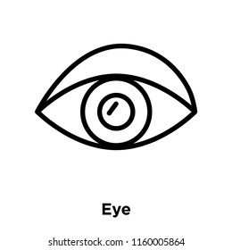 Eye icon vector isolated on white background, Eye transparent sign , line or linear sign, element design in outline style