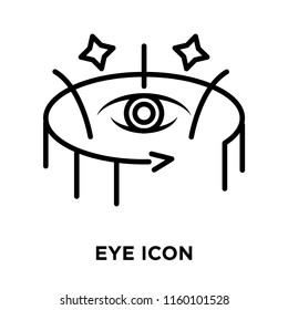 Eye icon vector isolated on white background, Eye transparent sign , line symbol or linear element design in outline style