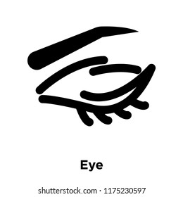 Eye icon vector isolated on white background, logo concept of Eye sign on transparent background, filled black symbol