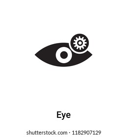 Eye icon vector isolated on white background, logo concept of Eye sign on transparent background, filled black symbol