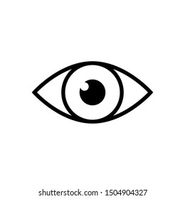 Eye icon vector isolated on white background