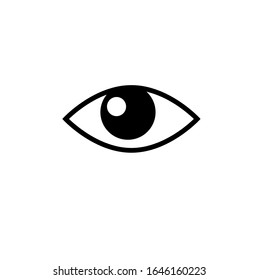 Eye icon vector isolated on white background