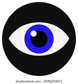 Augensymbol, Vektor einzeln auf weißem Hintergrund.