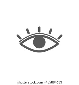 Eye icon vector isolated on white background. view symbol for your design, logo, application, UI