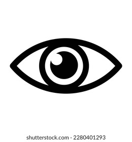 Eye icon. Vector line illustration