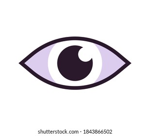 Eye icon vector line outline art, ophthalmology sight vision signs idea