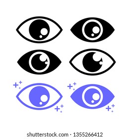eye icon vector logo template. set of eye icon symbol