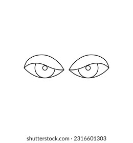 Eye icon vector. look illustration sign. watch symbol. view logo.