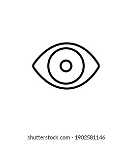 Eye icon vector. Eye vector icon. Look and Vision icon. 