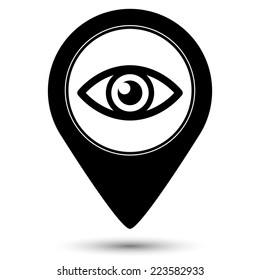 Eye icon - vector map pointer