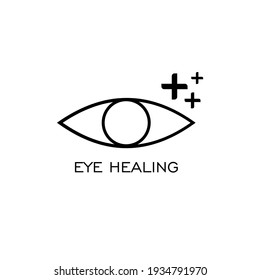 Diseño minimalista de vectores de iconos oculares sobre fondo blanco