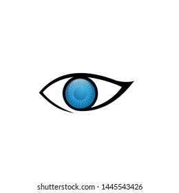 Eye icon vector in modern flat style for web, graphic and mobile design.