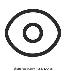 eye  icon vector, modern, minimalist style for user interface ( ui ) designs.