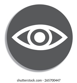 Eye icon - vector on a grey background