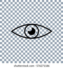 Eye icon vector on transporent background