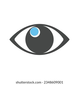 Eye icon vector on trendy style for design and print