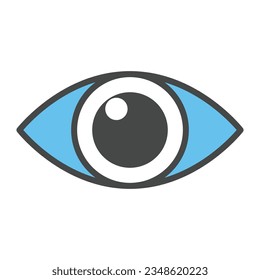 Eye icon vector on trendy style for design and print